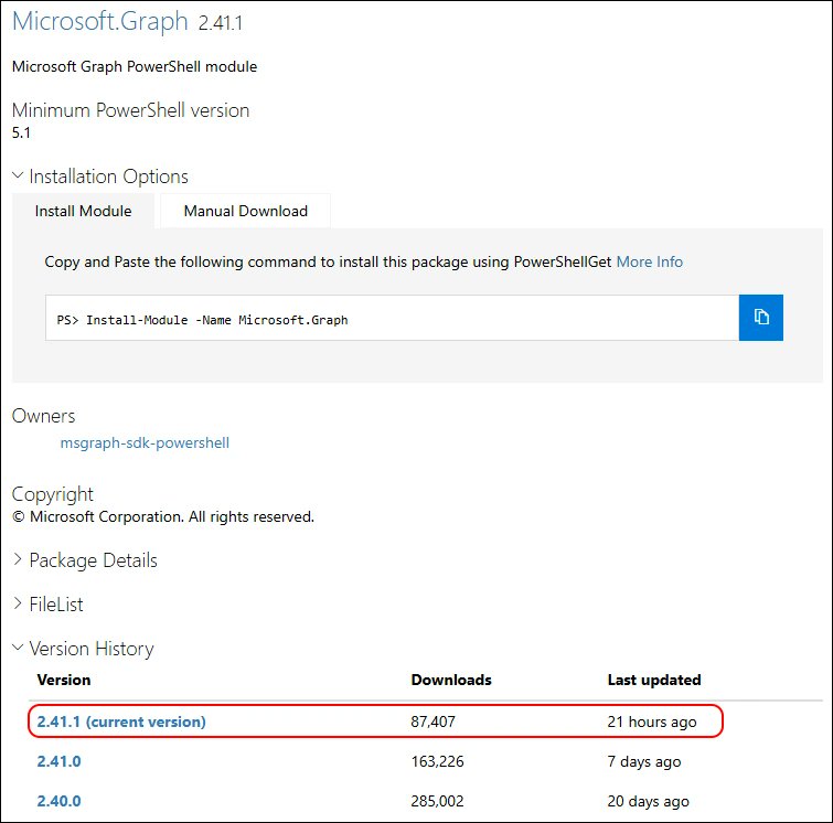 andresbohren's tweet photo. 🚨New #MicrosoftGraph #PowerShell Modules 2.41.1 have been released
Thanks to @svrooij for fixing #AssemblyLoadContext when reimporting the Module
https://t.co/Ed5GqTSDGp https://t.co/P1UKbQXCyC