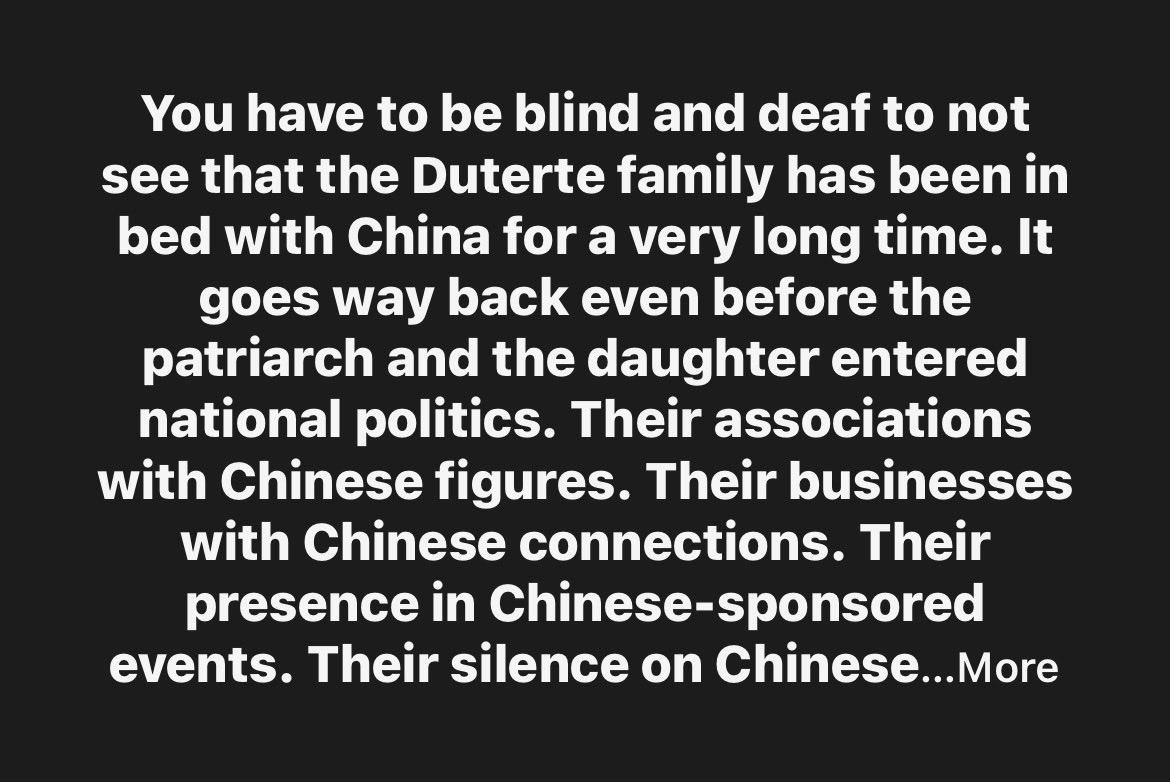 datumx11's tweet photo. Sa pangalan lang ang pagiging Pilipino nila; sa isip, gawa, diwa at katapatan ay sa KOMUNISTANG TSINA. https://t.co/Qnaj4OeyFN