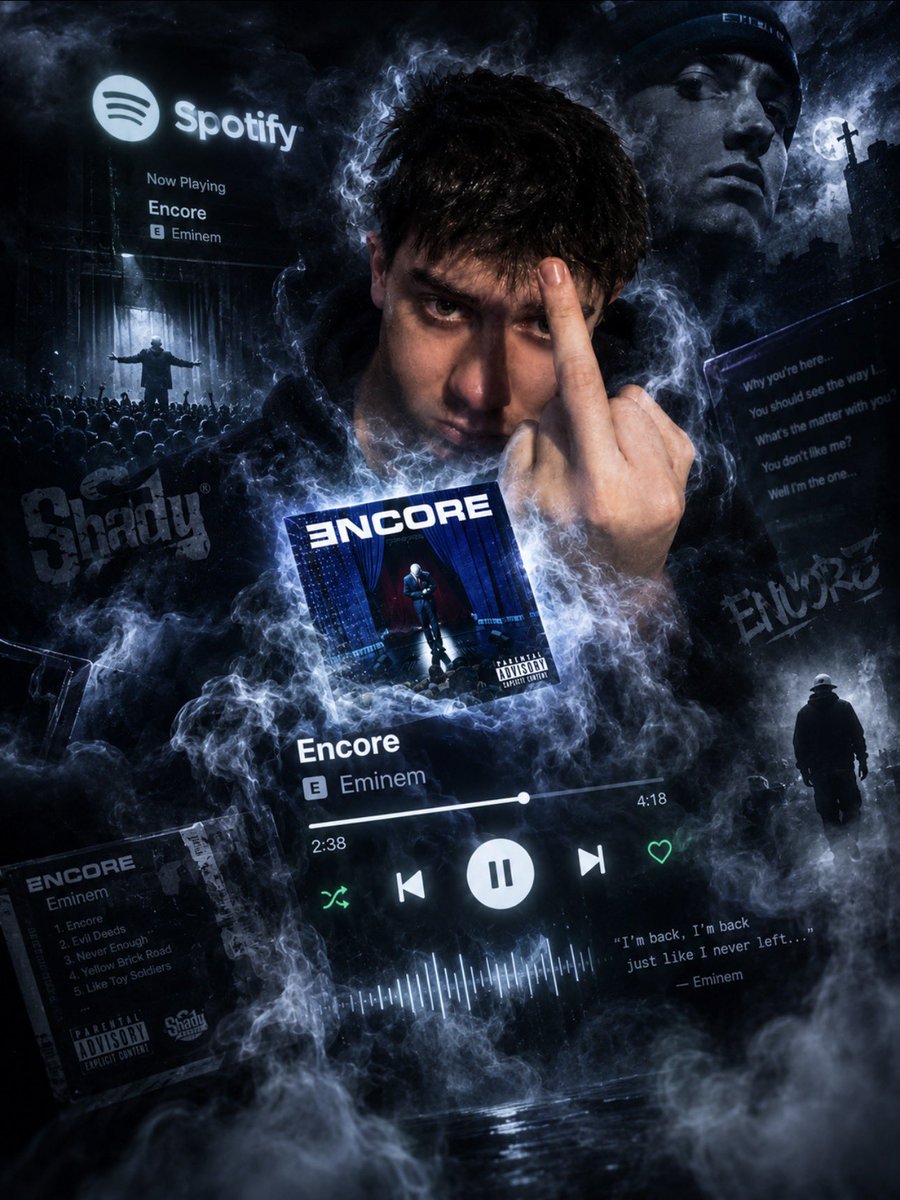 ShaneMSaraci003's tweet photo. EMINEM - ENCORE MY FAVOURITE ALBUM https://t.co/H43wyKGWFF