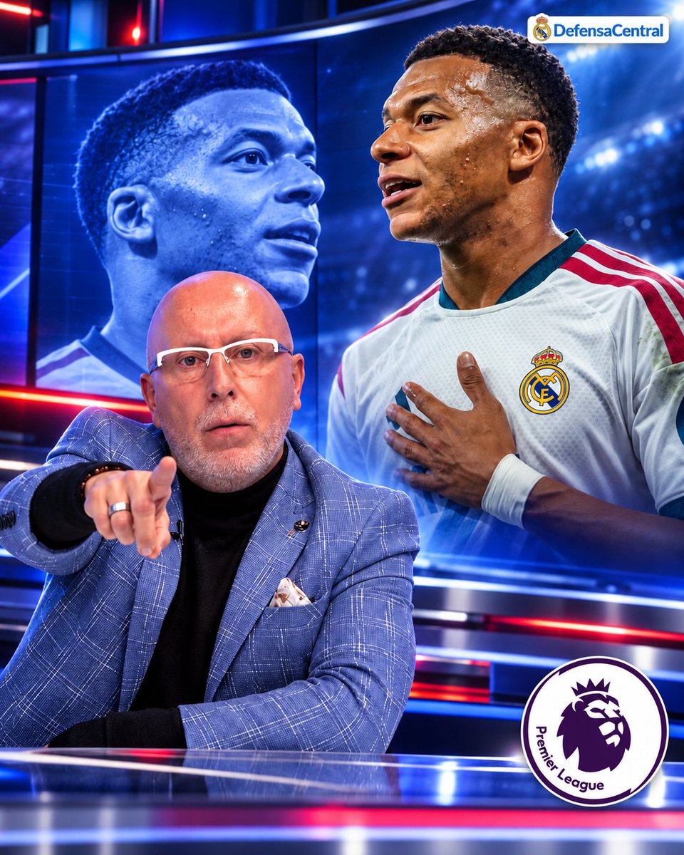 defcentral's tweet photo. 🚨💣 François Gallardo anuncia la salida de Kylian Mbappé del Real Madrid en el verano de 2027.

Según el tertuliano, su próximo destino será la Premier League. 

El motivo de su salida sería enfado y decepción con el club blanco. 

😳👀 https://t.co/HcS8PkbwNa
