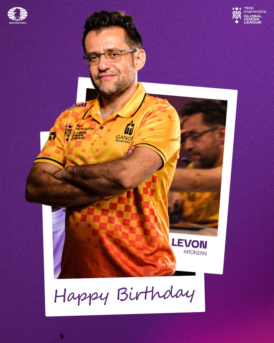 GCLlive's tweet photo. Here’s to another year of brilliant moves!♟️ 
Happy Birthday, Levon 🎉

#TechMGCL #GlobalChessLeague #BeyondTheMove https://t.co/fimPLZvDMl
