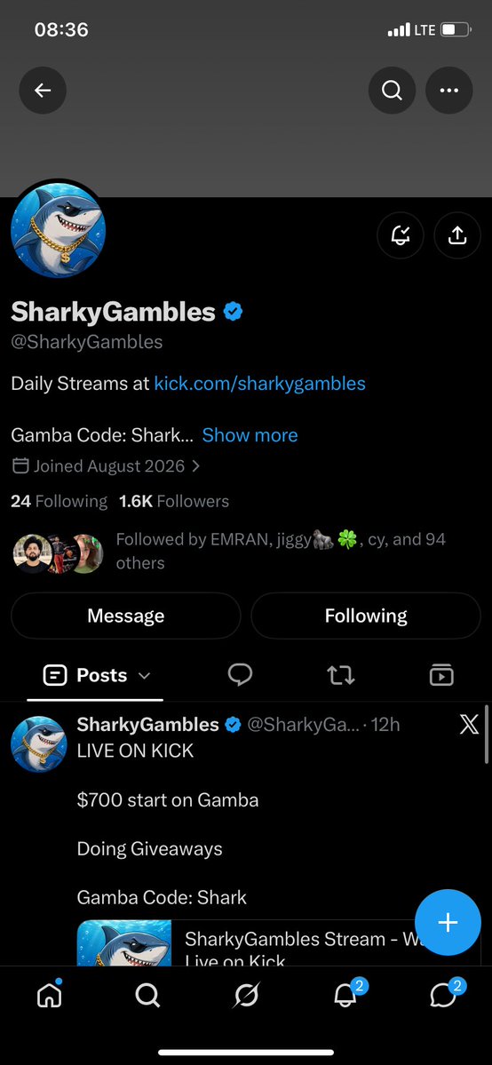 LeoAyo10's tweet photo. @SharkyGambles Following with notis on ✅ 

Thank you!💙 https://t.co/iBUTep6CPj