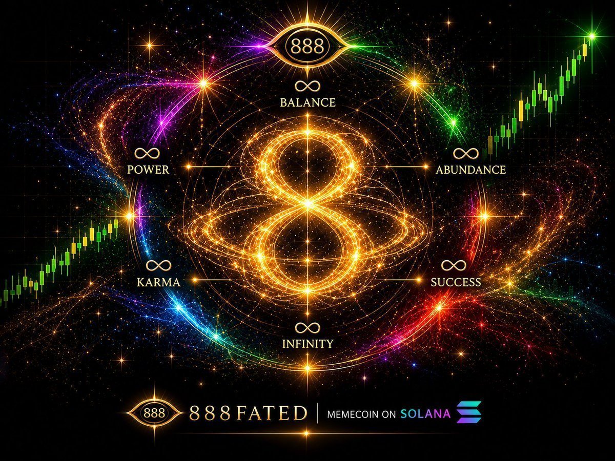 888fated_coin's tweet photo. 8 - The Master Number of Abundance

$888FATED - The Wealth Coin that gives you back SOL

Align &amp; Manifest Your Wealthy Life ♾️✨ https://t.co/LIjkPrwhfc
