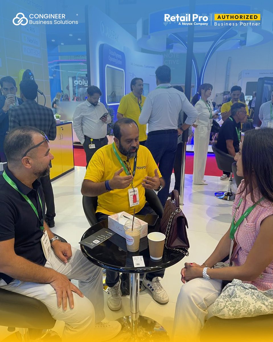 congineerbs's tweet photo. Great conversations. Stronger partnerships. Smarter retail. 🤝

At #SeamlessDubai 2026, Congineer connected with the #RetailPro team and partners to exchange insights and explore what’s next for retail. https://t.co/ZOBkHqQZrS