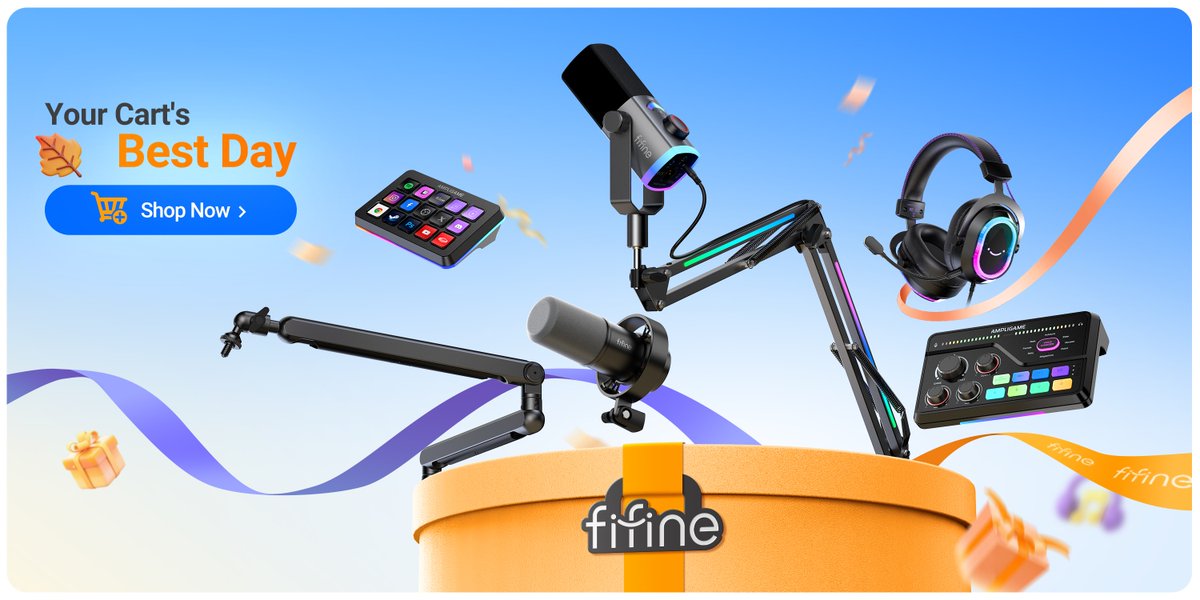 FIFINEMIC's tweet photo. 🔥From command to tactics, from word to workflow, FIFINE make everything clear and loud.

💥Mic - Broadcast-ready clarity
💥Headset - Spatial immersion
💥Mixer - One-touch sound shaping
💥Stand - Rock-solid stability

🛍️🛒The biggest discount hits 33% off‼️Complete your voice tech on Prime Big Deal Days, Oct 6-7!
