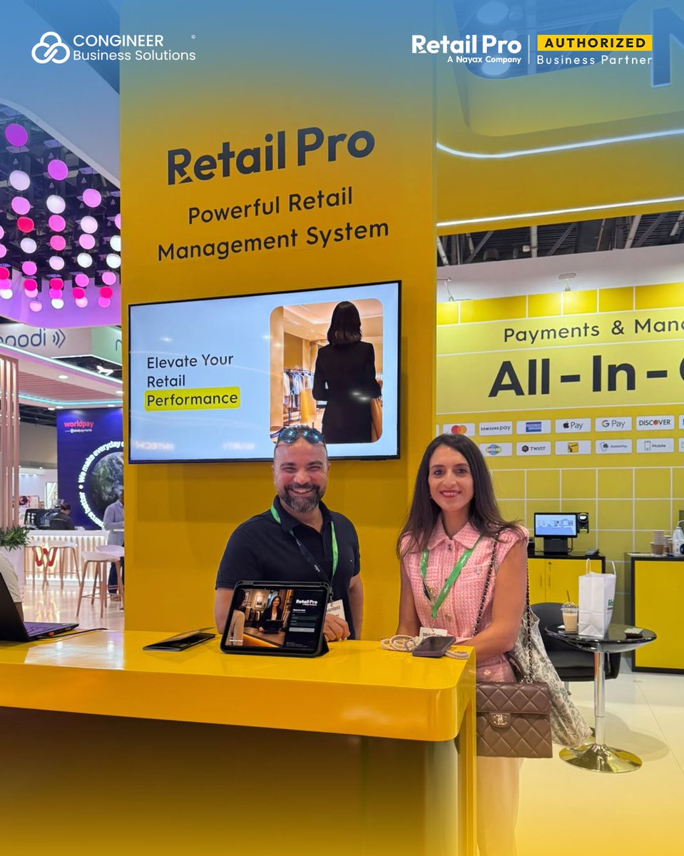 congineerbs's tweet photo. Great conversations. Stronger partnerships. Smarter retail. 🤝

At #SeamlessDubai 2026, Congineer connected with the #RetailPro team and partners to exchange insights and explore what’s next for retail. https://t.co/ZOBkHqQZrS