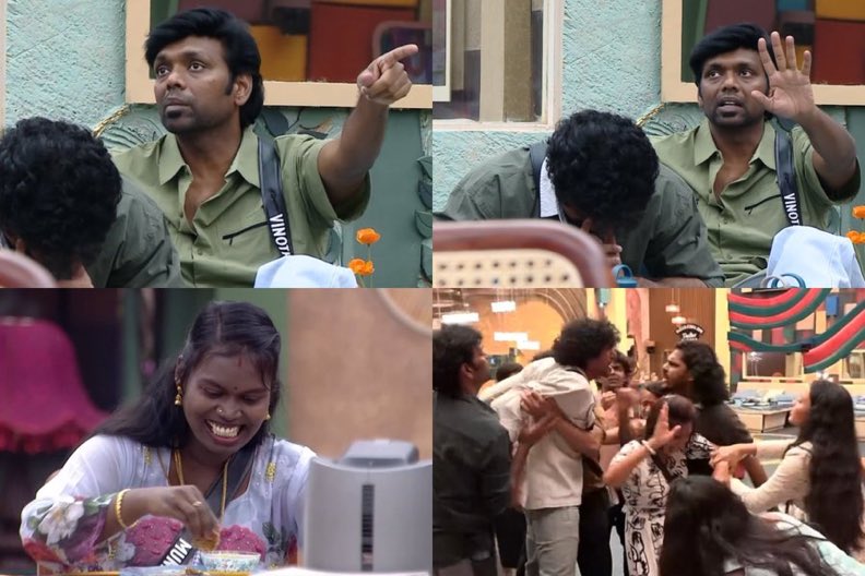 EmptyBossVerse's tweet photo. According to Vinoth Babu &amp; Jason Sombu guys’ point of view: 🤡

Muniyammal thuppunadhu 👉 CRIME!  “Jail la podunga!”🤧

Jason F word sonnadhu + charge pannadhu 👉Thappu illa! 😏Just a petty case…Thallupadi pannirunga!🤔

Rules &amp; reactions ku double standards aa? 👀 #BBTamil10 https://t.co/AHmj8FrCtn