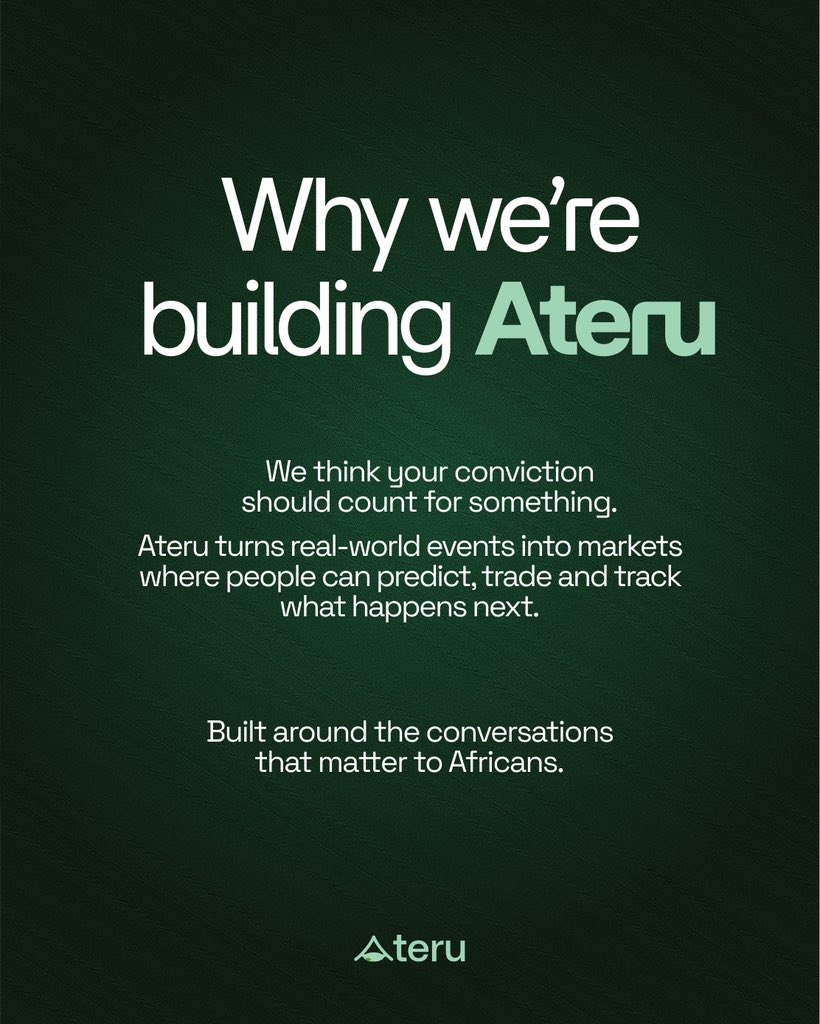 AteruHQ's tweet photo. Ateru is not a betting platform. You’re not gambling or just leaving your opinions in dust. https://t.co/JjFSXIx8hS