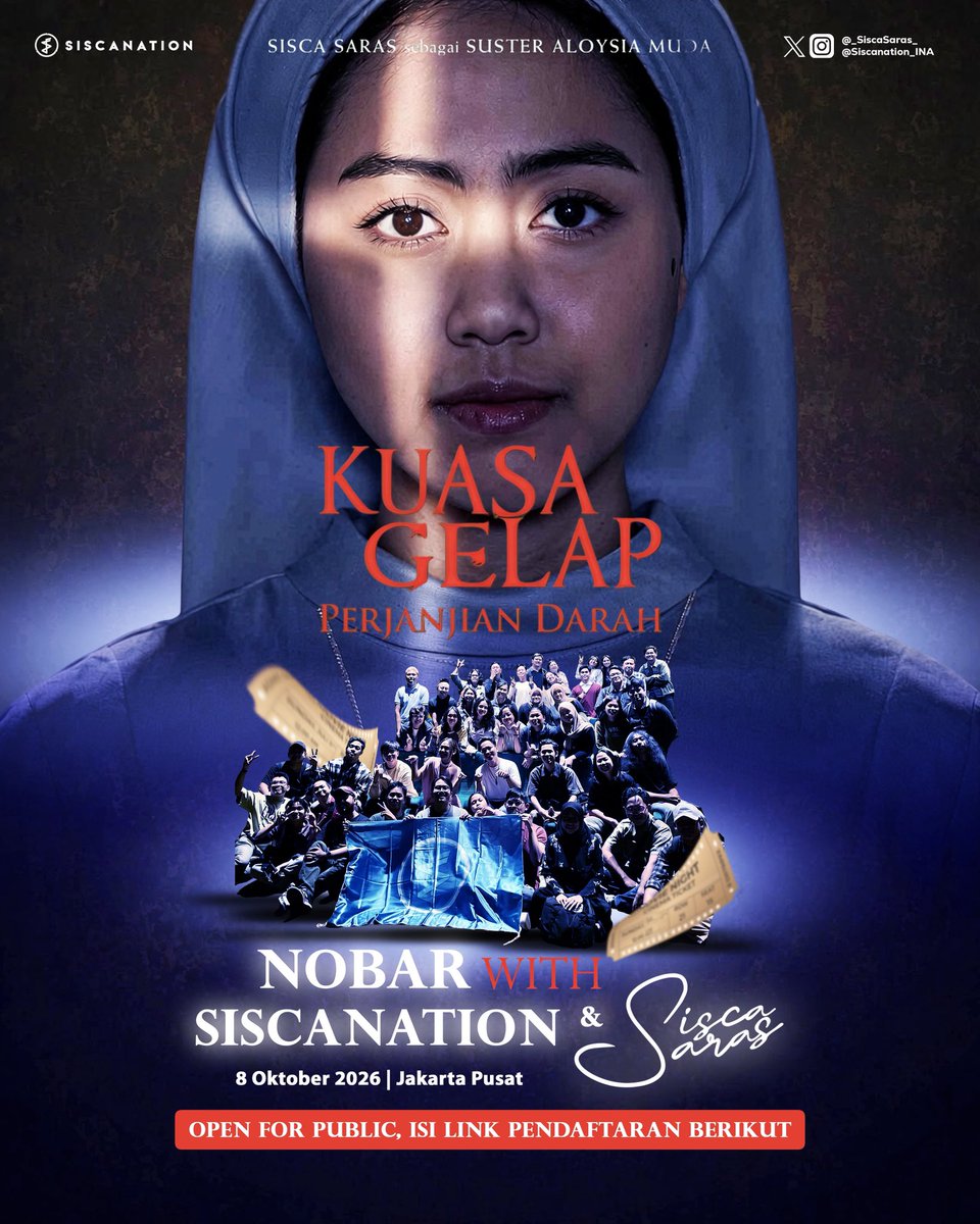 Siscanation_INA's tweet photo. 🚨 NONTON BARENG “KUASA GELAP” — BARENG SISCA SARAS! 👻 

Siap merasakan tegangnya Kuasa Gelap: Perjanjian Darah bareng-bareng? 🕯️

🔗Daftar melalui link https://t.co/uvJWiiRD8u

#SiscaSaras #Siscanation #KuasaGelap https://t.co/emf5Z4k6cW