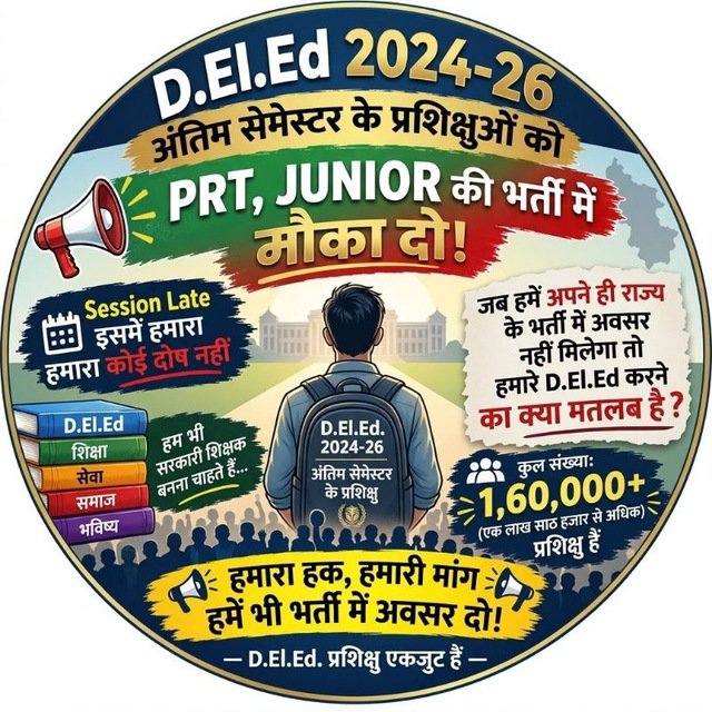 Ash996k's tweet photo. अगर समय पर सत्र पूरा होता, तो हम आज हर मौके के हकदार होते। हमारी मांग है कि आने वाली शिक्षक भर्ती में 2024 बैच को भी शामिल किया जाए। न्याय मिलना ही चाहिए! 🙏
#UPDELED2024 #JusticeForStudents #TeacherVacancy #UPGovt #AllowDELED https://t.co/mGXdiPU6Ky