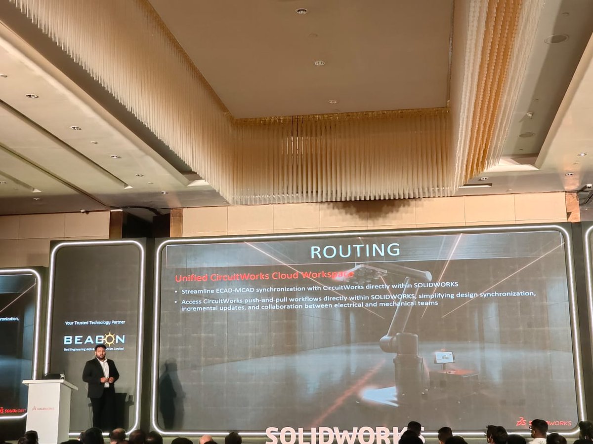 BEACONIndia_3D's tweet photo. Small details. Big time savings. Karthik M D, Senior Application Engineer at BEACON, showcases practical SOLIDWORKS 2027 improvements from routing and coverings to missing references and smoother workflows.
@SOLIDWORKS @Dassault3DS
#SOLIDWORKS2027 #SWID2026 #BEACONIndia https://t.co/Z5rsYVnzUs