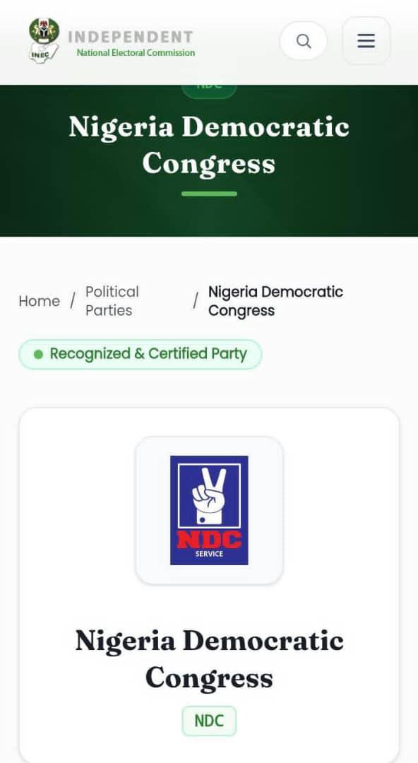 Morris_Monye's tweet photo. INEC has approved this new NDC logo.

Take note. https://t.co/27QrWxNW6u