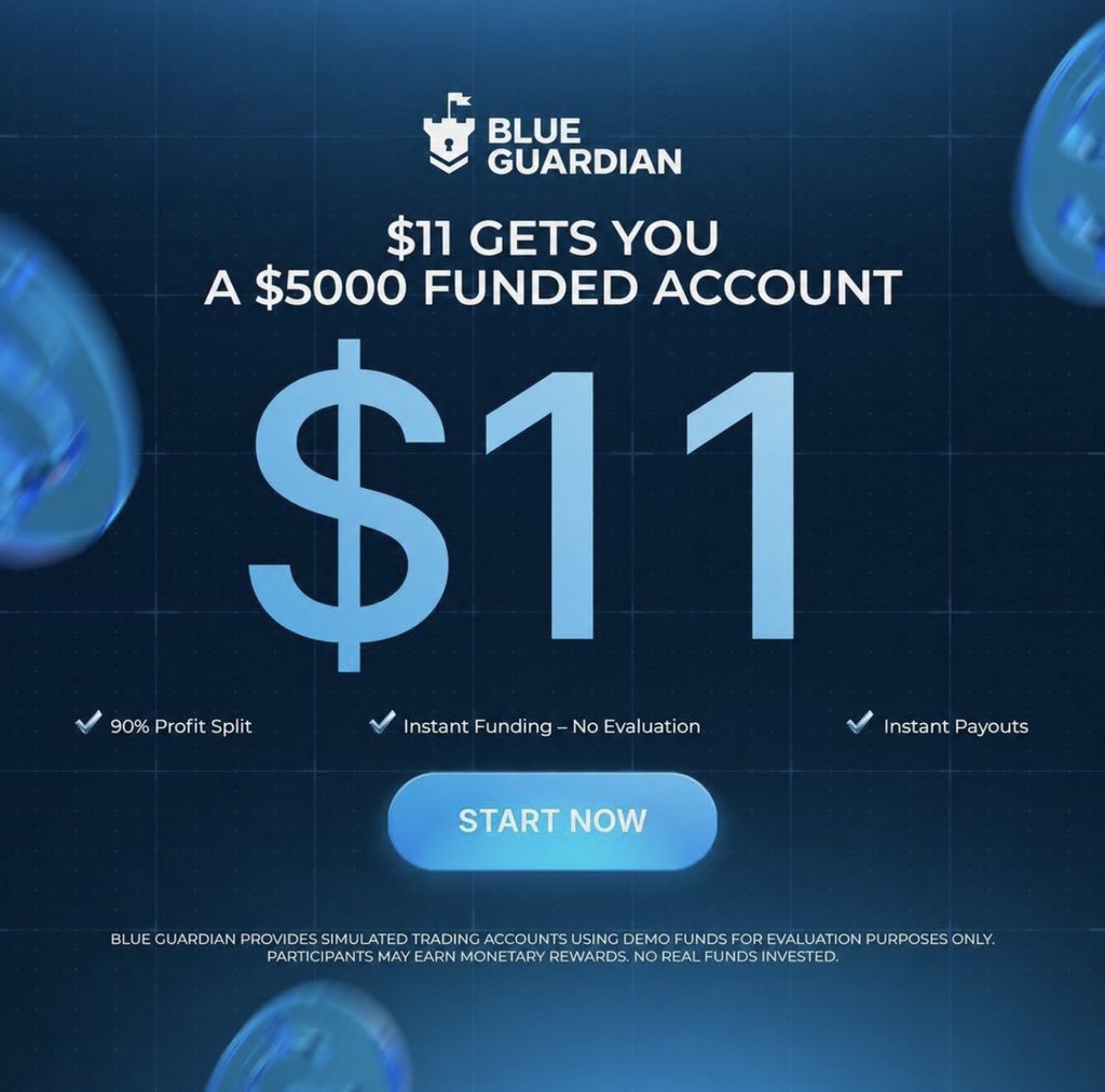 PEMZIFX's tweet photo. Still stuck on Phase 1? You might not need to be. 

With @BlueGuardiancom Instant, you can skip the evaluation and go straight to trading.

Get a $5K account for just $11 with:

⚡ Instant payouts
💰 90% profit split
🚫 No evaluation

https://t.co/HkkeQwjYUY

CODE :- BABA https://t.co/Lcp6x8uHbW