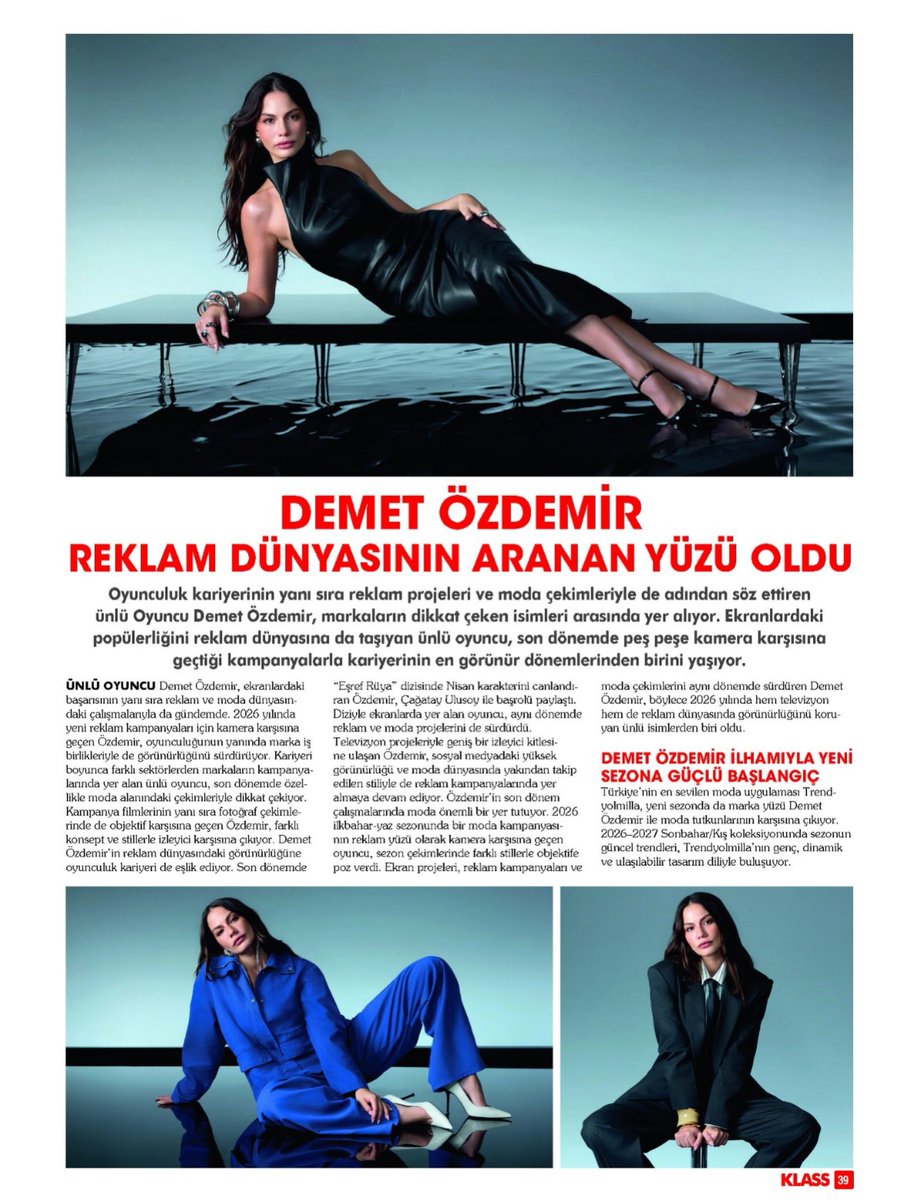 DemetOzdmrMedia's tweet photo. Demet Özdemir KLASS MAGAZIN EKİM SAYISI kapağında💫

Magazin, cemiyet, iş dünyası ve özel hayatın nabzını tutan Klass Magazin'in Ekim sayısı “Türkiye’ye yön verenler” özel dosyasıyla tüm bayilerde ve Trendyol’da🗞️

@KlassMagazin #DemetÖzdemir https://t.co/gztGFAYYaG