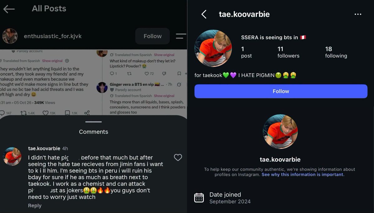 Silaskevi's tweet photo. We urge @BIGHIT_MUSIC @HYBEOFFICIALtwt to take urgent action and make Jimin safety their utmost priority following these threats of physical harm

PROTECT JIMIN
PROTECT YOUR ARTIST
BIGHIT AND HYBE TAKE ACTION
#ProtectJimin #ProtectYourArtist https://t.co/7P7WHGn2UX
