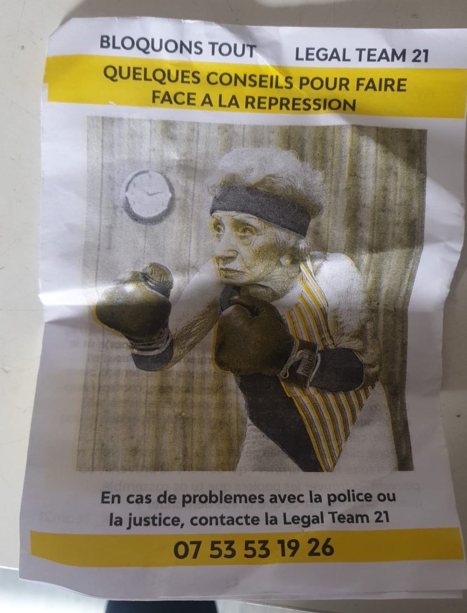 DamienRieu's tweet photo. Ce tract est distribué aux émeutiers. https://t.co/5p6PpCsx1d