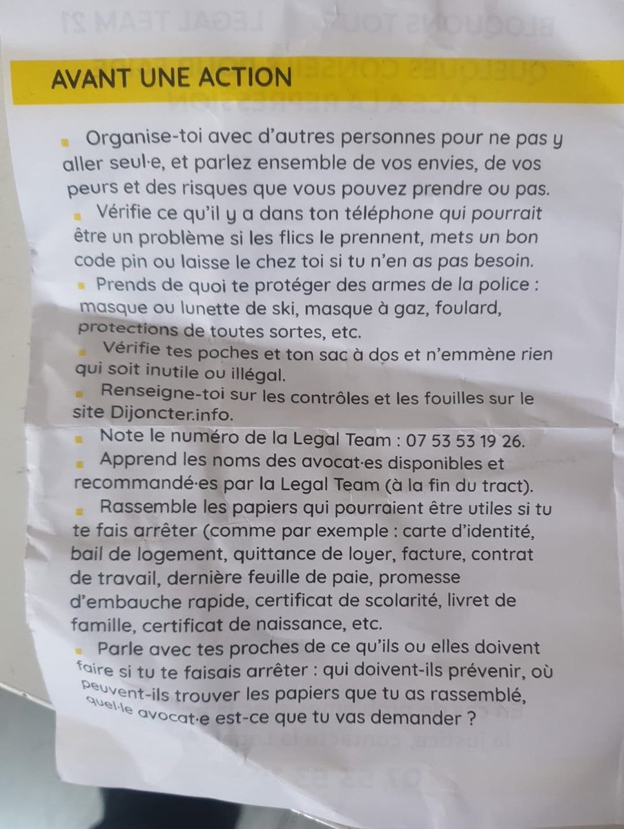 DamienRieu's tweet photo. Ce tract est distribué aux émeutiers. https://t.co/5p6PpCsx1d