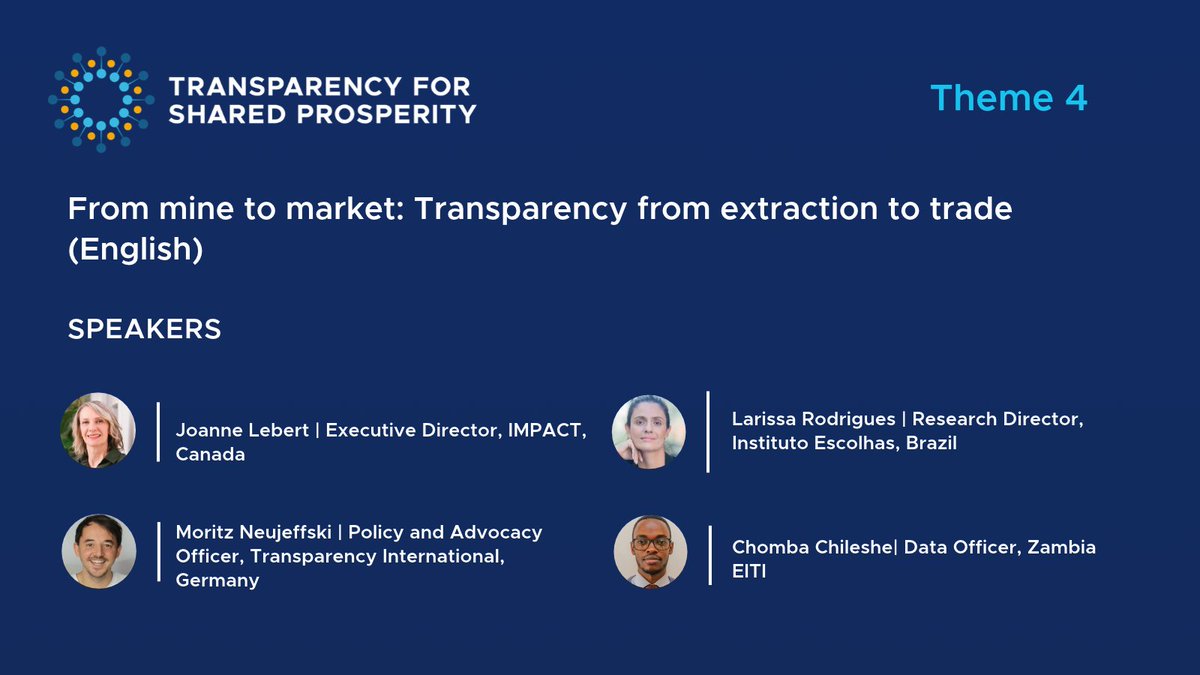 IMPACTtransform's tweet photo. 📢 Attending the EITI Global Conference in Brussels this week?
Join @IMPACTtransform's Executive Director, Joanne Lebert, on Friday, 9 October at 14:00 as she shares insights from our work in #DRCongo’s cobalt supply chain. Be part of the conversation! https://t.co/3RCeGsrqRG