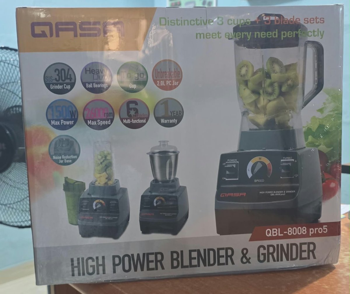 FatimaAkanbi's tweet photo. If you’re looking for a heavy duty blender that gets the job done, get the Qasa Pro 5. This one is a serious machine.

The video is from one of customers. 
97k. #kitchentoolsng  #ilorintwittercommunity #Ilorin https://t.co/g6aAweYkYn