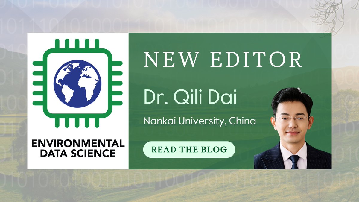 EnvDataScience's tweet photo. Meet the new Editor of Environmental Data Science in this interview with Dr. Qili Dai

👉 https://t.co/qCqTom0nri

#environmental #environmentalscience #data https://t.co/02rDaMqpLH