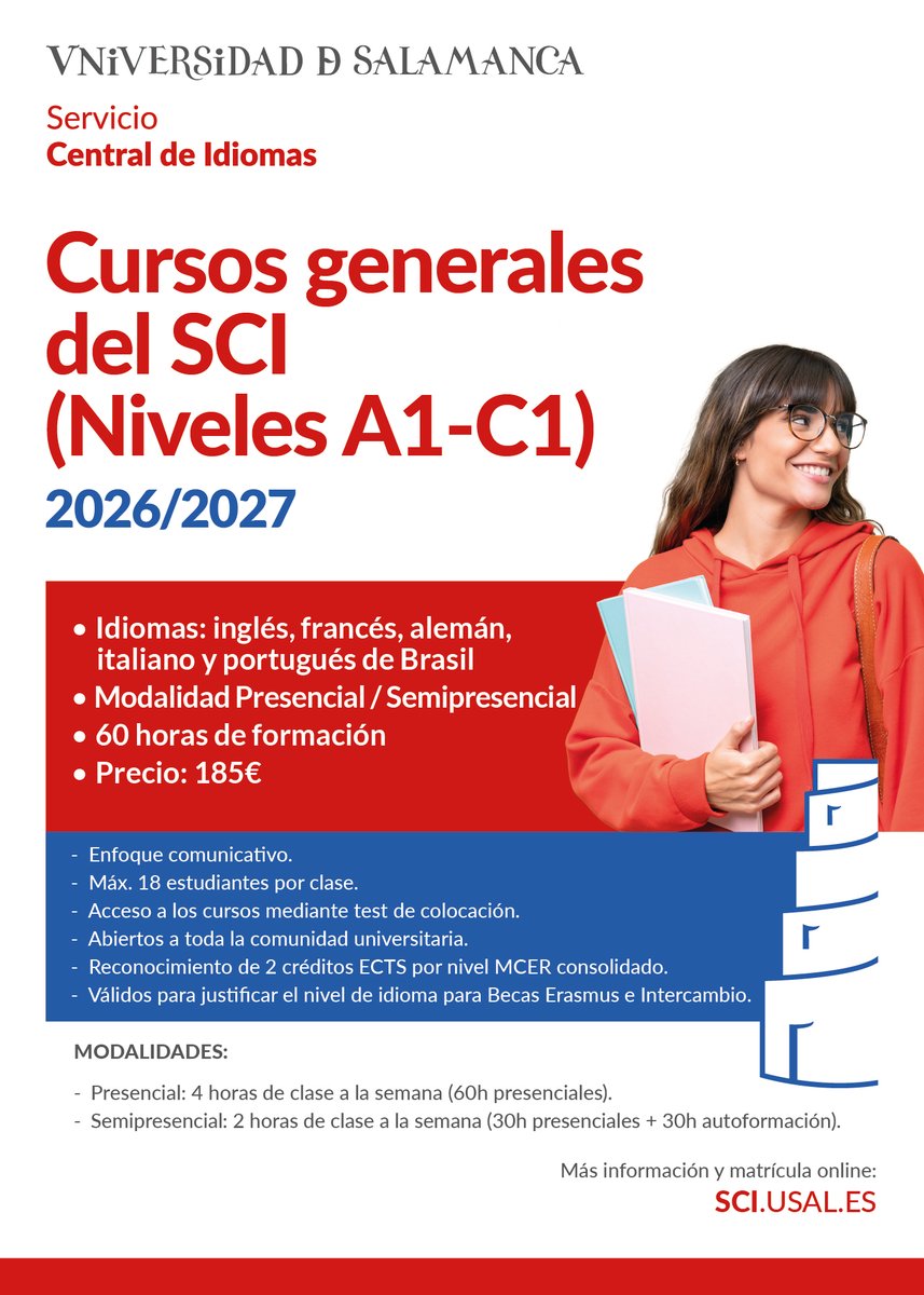 sciusal's tweet photo. ¡Ampliamos plazo de matrícula! Tienes hasta el 9 de octubre (o hasta completar grupos) para inscribirte 🇬🇧 🇫🇷 🇩🇪 🇮🇹 🇧🇷✨ Información y matrícula online en: https://t.co/N7LG4gk1eZ https://t.co/fzzmPYvjfc