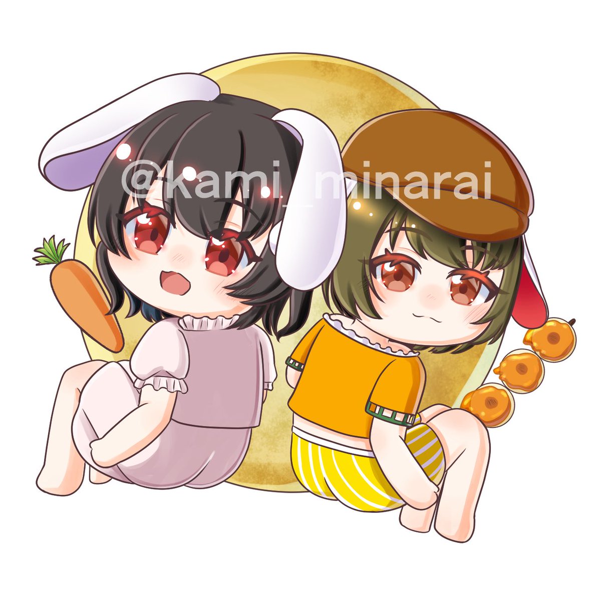 kami_minarai's tweet photo. 秋季例大祭で担当させて頂いたグッズイラスト達です！
買って頂いた方々、ありがとうございます(ㅅ´꒳` )ｶﾝｼｬｰ✨️︎
Thank you so much :)

【アクスタ】
・ミスティア・ローレライ
・神綺

【ペアアクキー】
・ゾンビフェアリー×火焔猫燐
・因幡てゐ×鈴瑚

 #東方 
 #東方Project

（1/2） https://t.co/vyF2V8oPZi