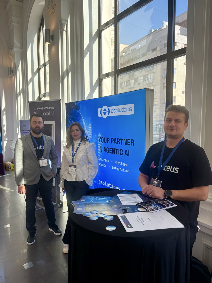 bigdataweek's tweet photo. Between sessions, stop by @eSolutionsTech booth and talk to their team about taking #AgenticAI from strategy to production: from secure integrations and configurable agents to governance, monitoring and enterprise controls.

#eSolutions #bigdataweek #bdw2026 #bdwbucharest https://t.co/Nj77kNuysz