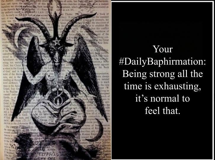 SatanicSF's tweet photo. #DailyBaphirmation https://t.co/ZUxas1rLlW