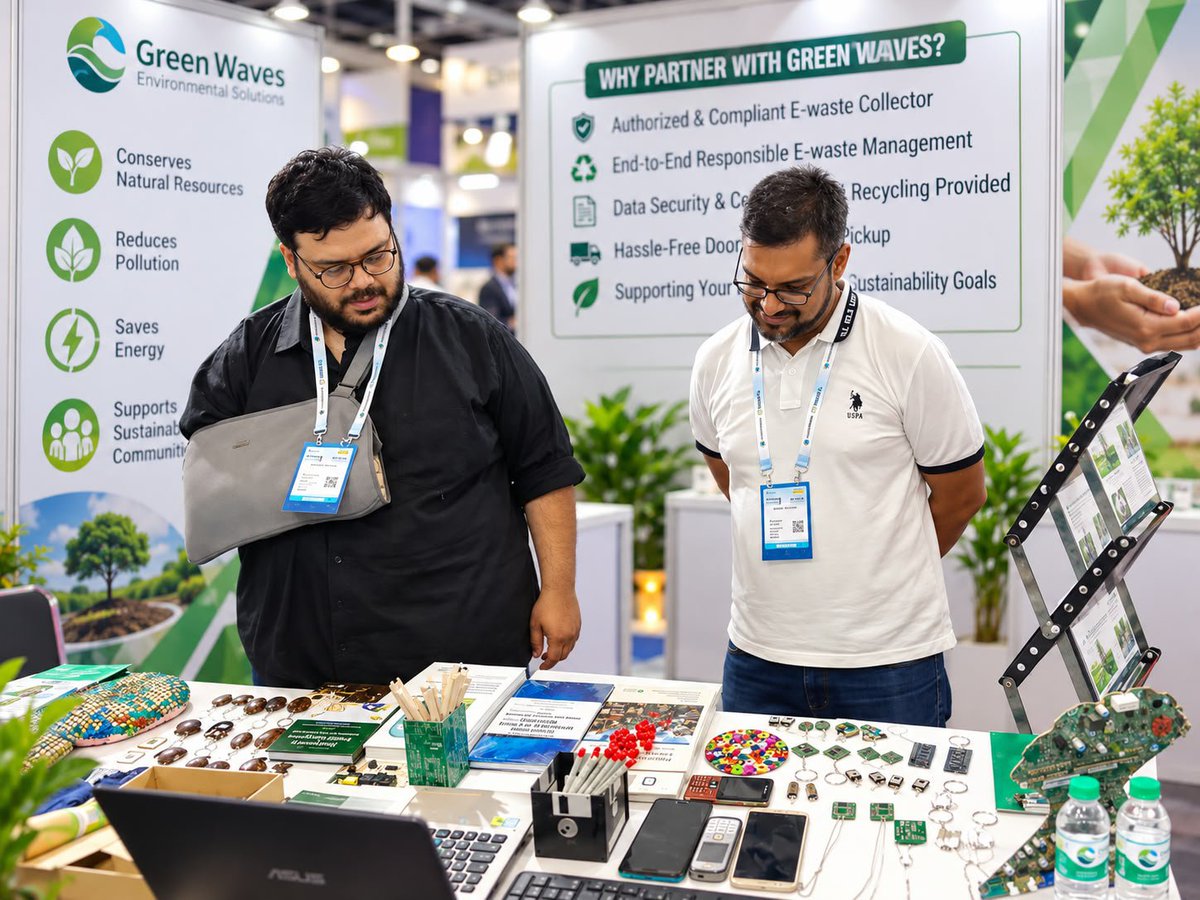 greencomrades's tweet photo. ♻️ From Global Conversations to Local Action | @Greenwaveses at Global Leaders Meet – ITAD & WEEE 2026
#Ewaste management is no longer just about disposal.
It is about responsibility, recovery, data security and circularity economy.
Visit stall no 06
#sustainability #upcycle https://t.co/sELe8biRpq