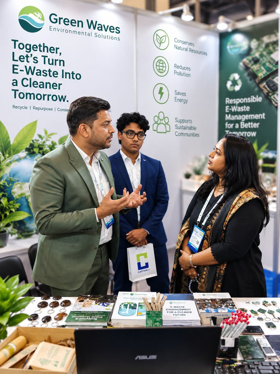 greencomrades's tweet photo. ♻️ From Global Conversations to Local Action | @Greenwaveses at Global Leaders Meet – ITAD & WEEE 2026
#Ewaste management is no longer just about disposal.
It is about responsibility, recovery, data security and circularity economy.
Visit stall no 06
#sustainability #upcycle https://t.co/sELe8biRpq