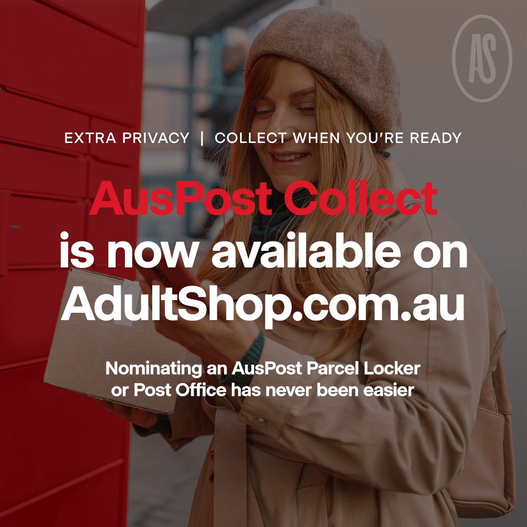 AdultShopcom's tweet photo. https://t.co/1wQtoIsRZ2 customers who value their privacy will love that we’ve made it even easier to nominate their closest AusPost Parcel Lockers (or Post office). No more lengthy parcel locker addresses to type in at the checkout. And of course, you can collect your delivery at a time of your choosing. No more snarky comments from the office receptionist or shaming from housemates! Visit our website for more info. #auspost #parcellockers #discretion