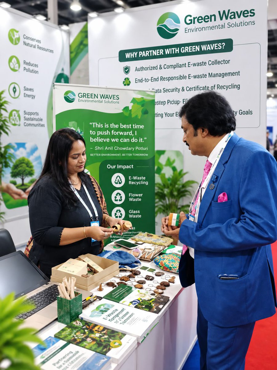 greencomrades's tweet photo. ♻️ From Global Conversations to Local Action | @Greenwaveses at Global Leaders Meet – ITAD & WEEE 2026
#Ewaste management is no longer just about disposal.
It is about responsibility, recovery, data security and circularity economy.
Visit stall no 06
#sustainability #upcycle https://t.co/sELe8biRpq