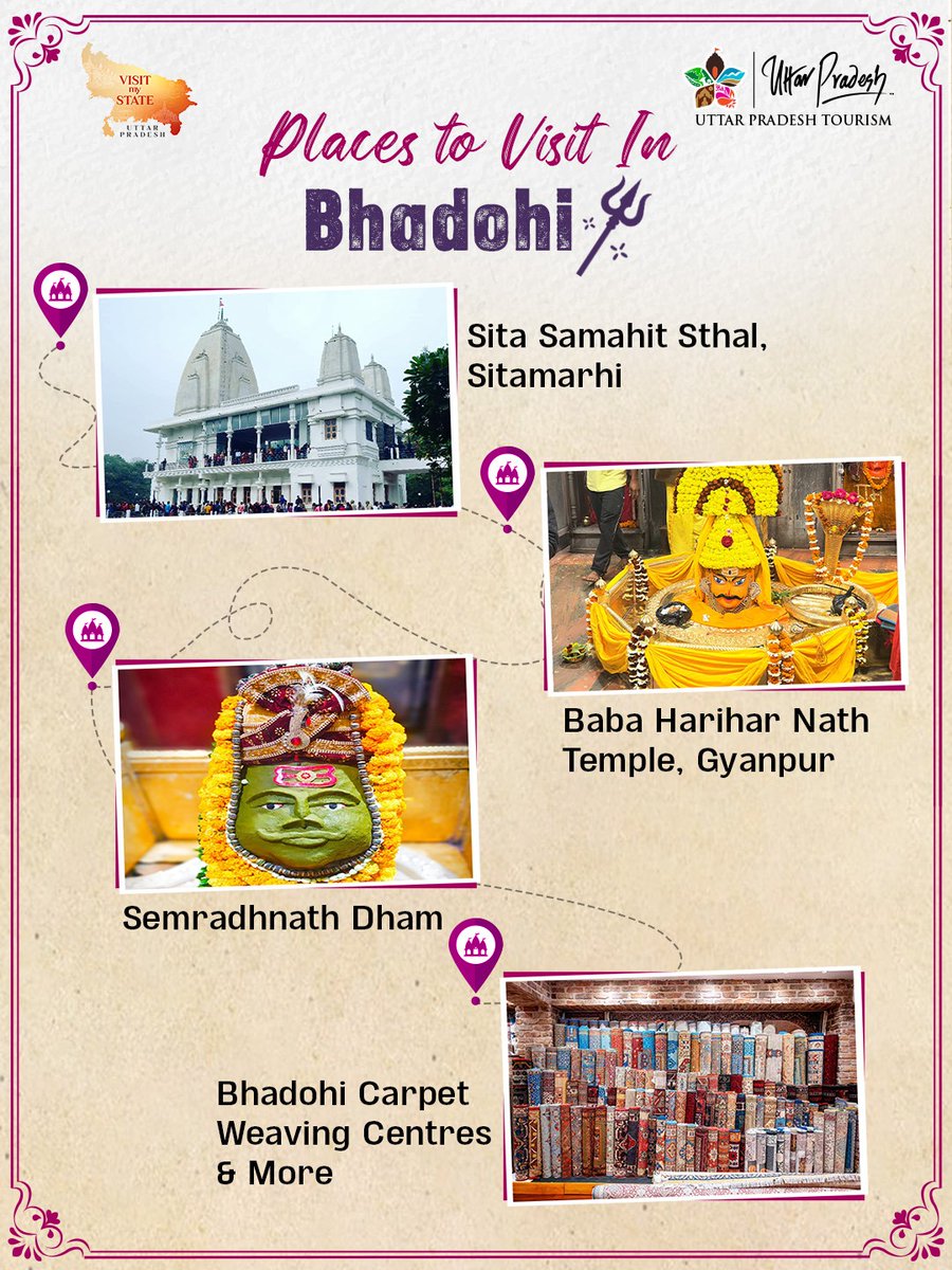 uptourismgov's tweet photo. Sita Samahit Sthal: Where Faith Meets the Story of Maa Sita

Bhadohi’s Sita Samahit Sthal is a revered spiritual destination associated with Maa Sita and the final chapter of her earthly journey. Set along the banks of the Ganga, the site holds deep significance in the Ramayana tradition and draws devotees seeking a connection with this timeless story.

From its serene surroundings to its spiritual atmosphere, Sita Samahit Sthal offers a journey through faith, mythology, and traditions passed down through generations.

Save this for your Bhadohi itinerary and experience a place where the story of Maa Sita continues to live on.

#SitaSamahitSthal #Bhadohi #UttarPradeshTourism #BhadohiTourism #MaaSita #SitaJi #Ramayana #Ramayan #SpiritualTourism #ReligiousTourism

@narendramodi @myogiadityanath @gssjodhpur @jaiveersingh099 @ASIGoI @UNESCO @amritabhijatias @UPGov @MinOfCultureGoI @tourismgoi @incredibleindia @CMOfficeUP @MEAIndia