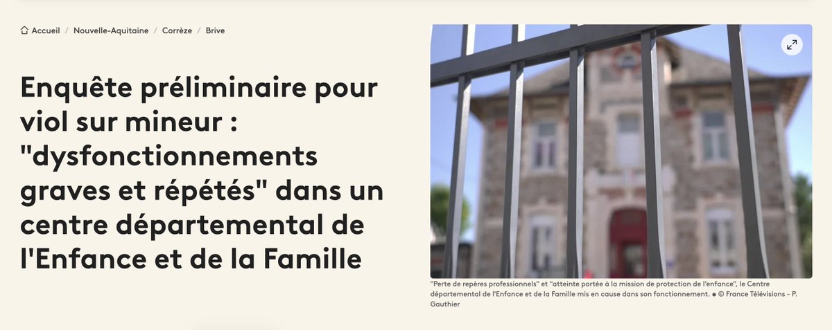 LyesLouffok's tweet photo. 1/3 Une adolescente placée de 16 ans a été violée par un éducateur dans un foyer de l’ASE en Corrèze. Une enquête est ouverte. Des agents n’ont pas donné l’alerte ni protégé les mineurs. L’enquête administrative pointe une défaillance globale de la chaîne de décisions ↓ https://t.co/x4wmAlUtzV