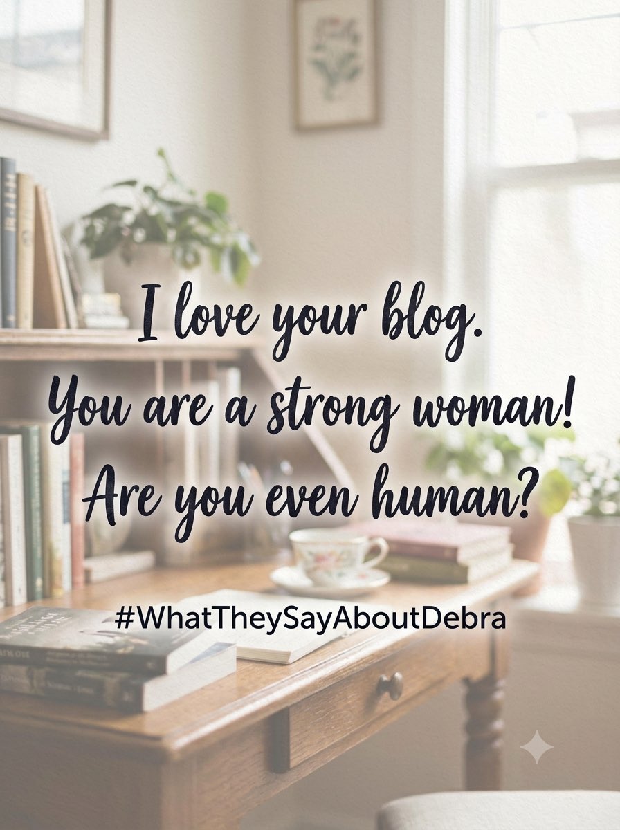 palmerdebra's tweet photo. This one genuinely made me smile. I don’t always see myself as strong, but life has certainly taught me how to keep going, no matter what comes my way.
And yes… I’m human! 😂 Just stronger than I sometimes realise.
#WhatTheySayAboutDebra #Debraisms #StrongWoman #KeepGoing https://t.co/V9G5MQwPd5