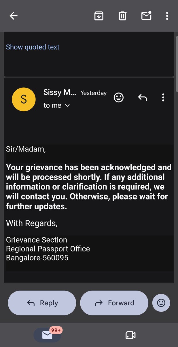 _cherrybomb___'s tweet photo. Email was sent but there is no concrete response. Pls look into this. Have an international travel!!!
@rpobengaluru https://t.co/wITAXd9vXy