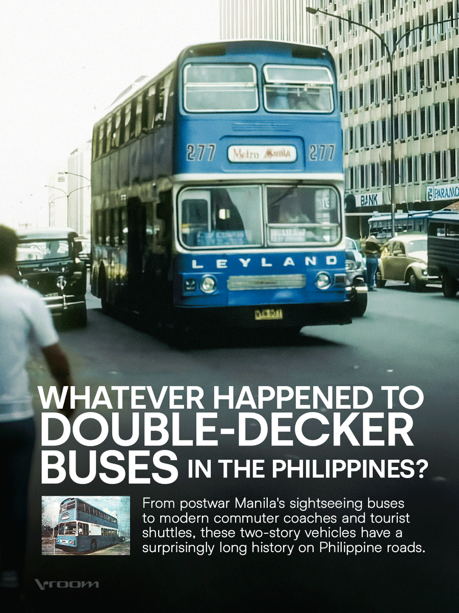 vroommediaph's tweet photo. When you think of double-decker buses, London probably comes to mind. But they’ve been part of Philippine roads for much longer than you might think.
#ShiftHappen #DoubleDeckerBus #MATORCO #MMTC https://t.co/io4X0I4Olh