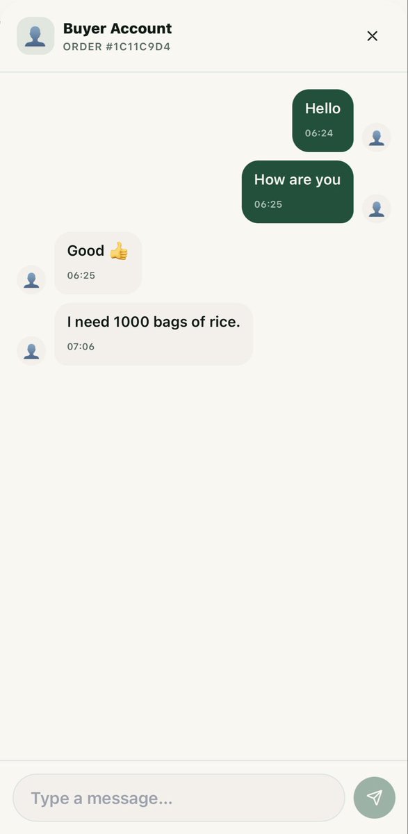 EnzoraGroup's tweet photo. AgroChain chat  features 💬 
     📍Single mark: delivered ✔️ 
     📍Double mark: seen ✅ 
     📍Send product images in chat ☑️ 
     📍Users can report spam and block           users that  look suspicious. https://t.co/v61kjr2Js4