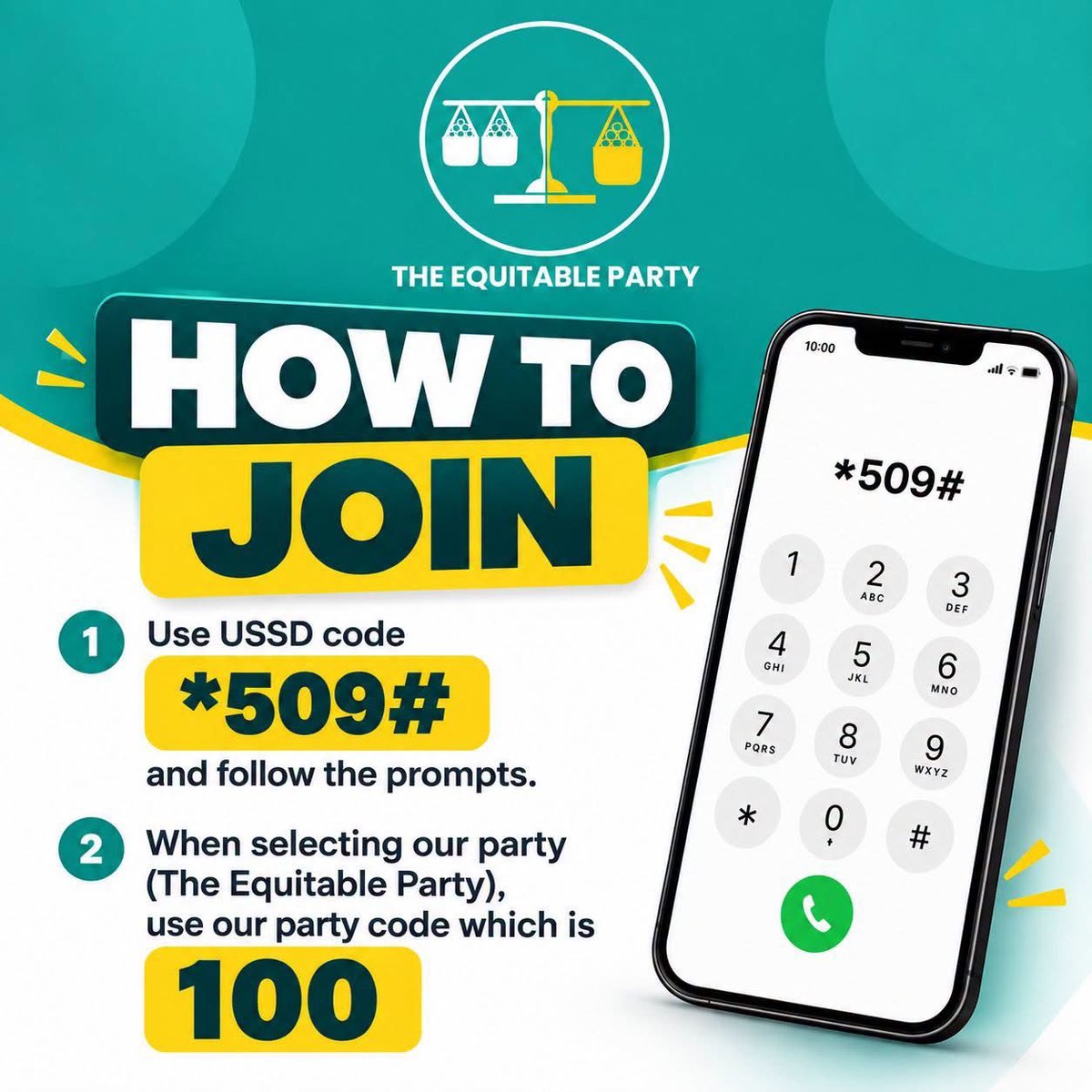 _TEP_KE's tweet photo. This is where the change begins. 🇰🇪

𝐃𝐢𝐚𝐥 *𝟓𝟎𝟗#, then use 𝐂𝐨𝐝𝐞 𝟏𝟎𝟎 to join the party.

Your voice. Your choice. Your future. 🙌🏾
@LindaMwananchi_ https://t.co/FO3zSsPXUv