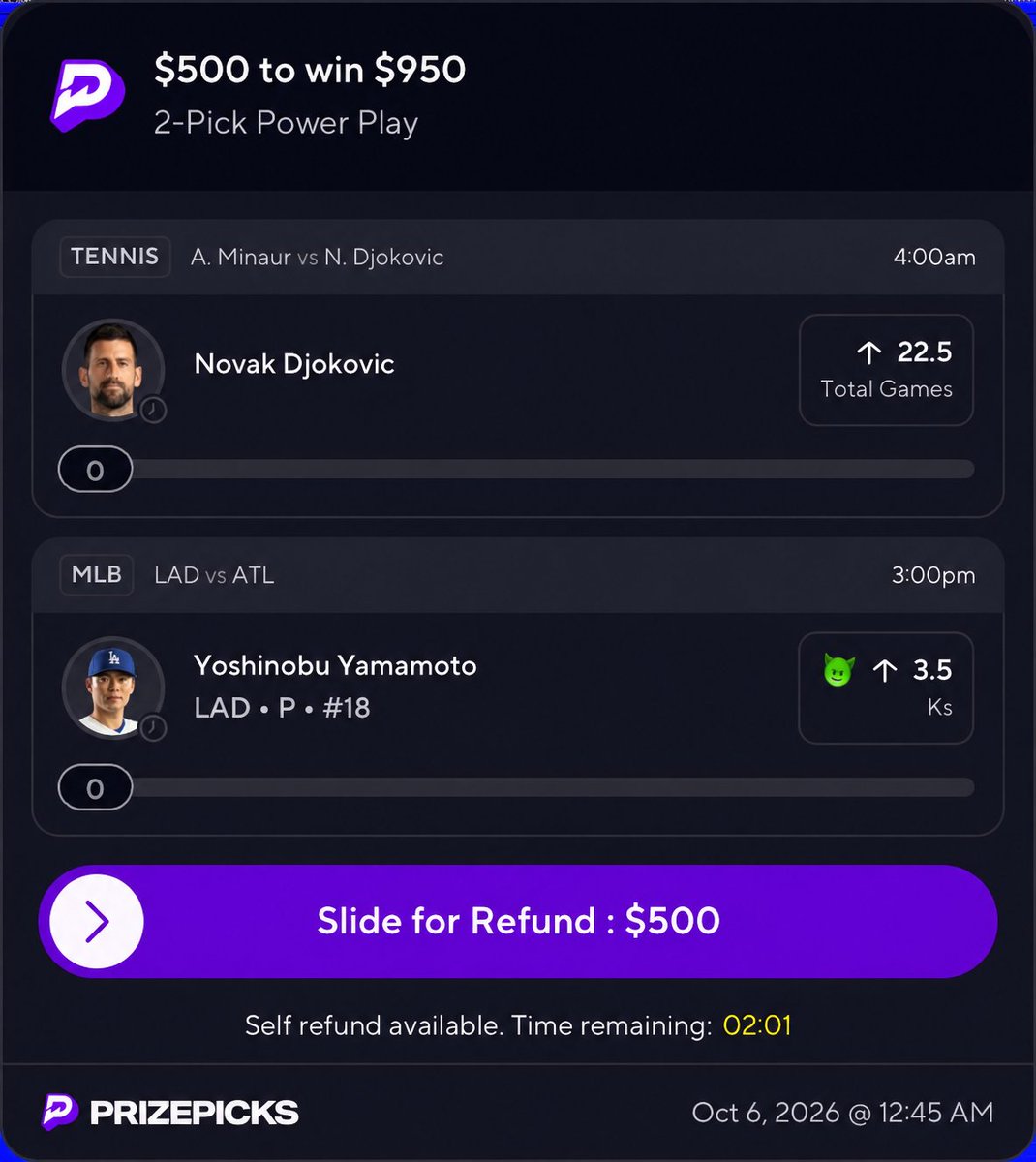 EmpiresPicks's tweet photo. PRIZEPICKS SLIP 👑

If this slip hits, I’m sending $25 via Cash App to one randomly selected person who likes and reposts 🔥

Like + repost to enter. One entry per person.

Let’s cash it 🤝

#PrizePicks #EmpirePicks https://t.co/KGg7kFPZzX