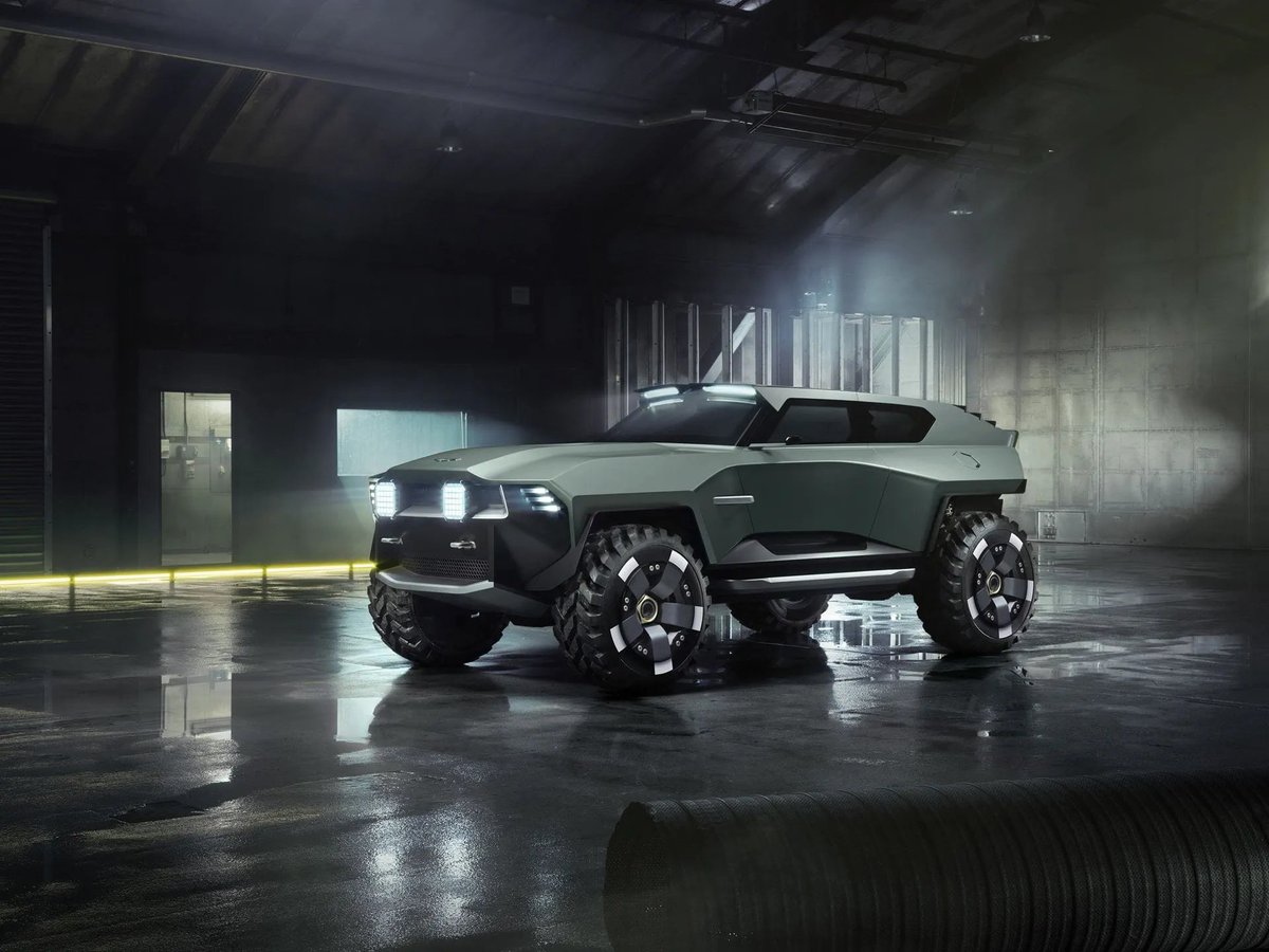 ZappaOMatic's tweet photo. #Dakar2027/#CallOfDuty: Fernando Alonso's Dakar car will be based on the Dreadnought, the SUV that Aston Martin made for "Call of Duty: Modern Warfare 4". This bodywork on top of the Dacia Sandrider's innards.

Sébastien Loeb is also expected to come aboard as his teammate. https://t.co/oFEOIxpcp3