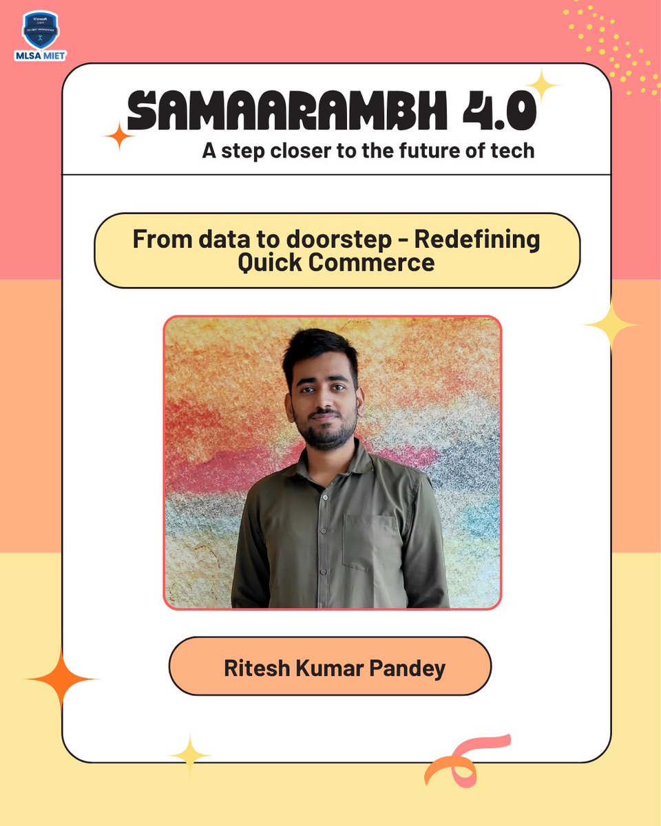 MlsaMiet's tweet photo. 🔥 Meet our speaker, Mr. Aditya Bhatt, at SAMAARAMBH 4.O!
Don’t Just Watch the AI Revolution – Be a Part of It. 🤖
Explore where AI is heading, its opportunities, and how you can build what’s next.
🗓️ 10 Oct | 10:30 AM–2 PM
📍 Microsoft Office, Noida
#SAMAARAMBH4 #MLSAMIET https://t.co/8ypmf9jSFU