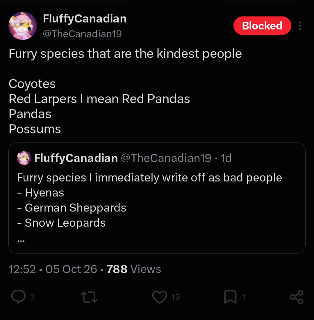 PandaGearhead's tweet photo. @SpacedogLaika69 Guess I'm not one of the #goodones 🥴 https://t.co/gRrlIzXer0