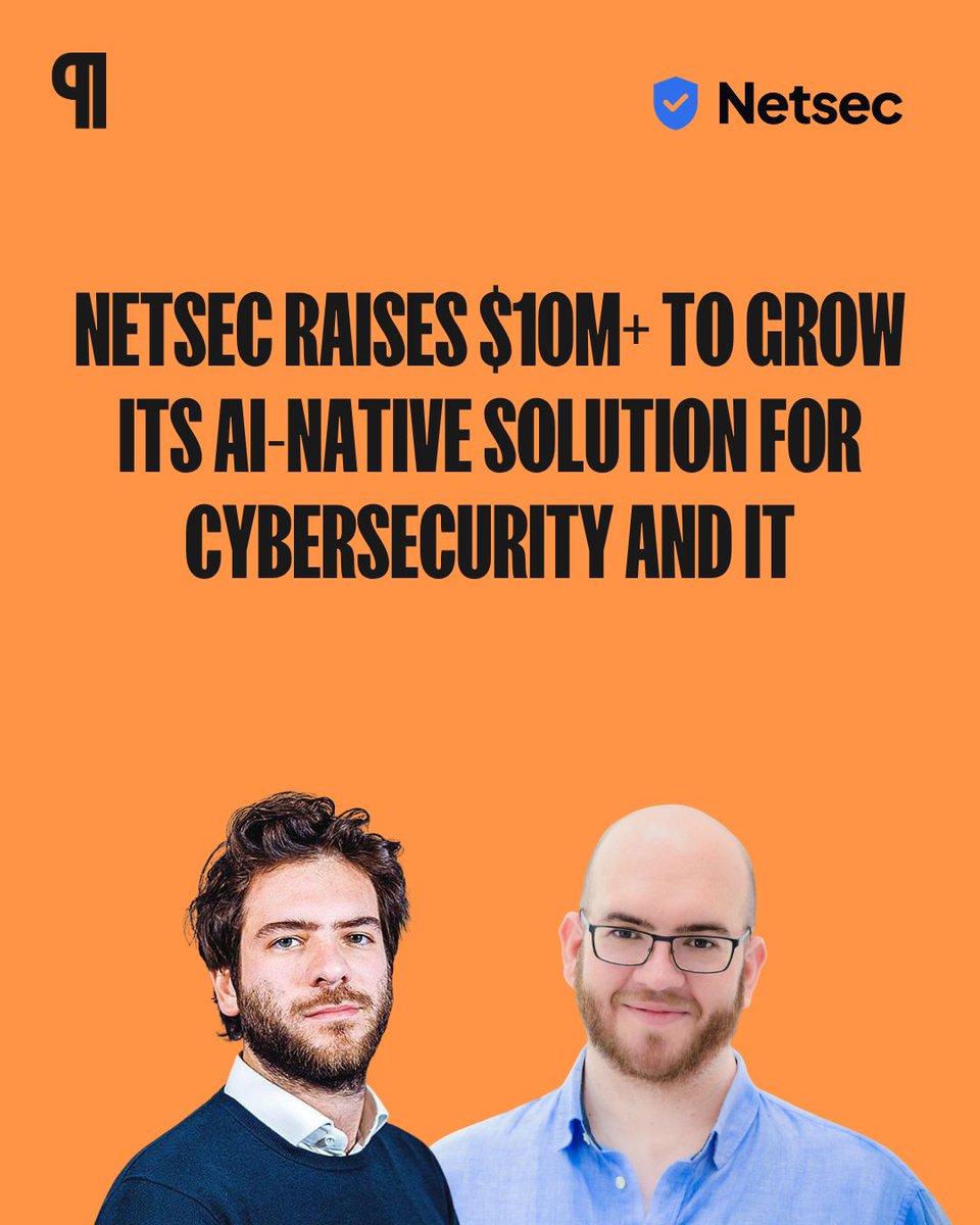 PartechPartners's tweet photo. One operator for all your IT and cybersecurity! 🔐 

Netsec raised more than $10M to grow its AI-native solution for cybersecurity and IT. We led the round, with participation from Primo Capital and View Different (@diegopia). https://t.co/WXd0EHuCLW