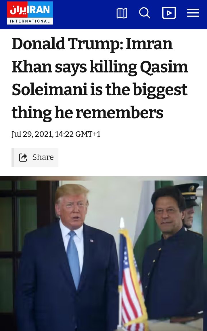 Onepakistan66's tweet photo. Same Imran Khan who told Trump that the killing of Qasem Soleimani was the best day of his life https://t.co/X3ZtHRhJbo