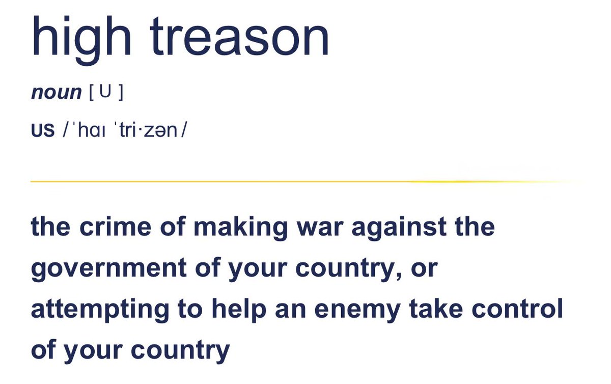TheOisnotSilent's tweet photo. @HQNewsNow Trump is a powder keg of stupid words. This is not a joke, poor choice of words, taken out of context. This is treason. Any actions, locally or globally, instigated by his comments are his fault. No apology or excuses needed - just #25thAmendment. DJT needs to go. https://t.co/c18TLbyzOz