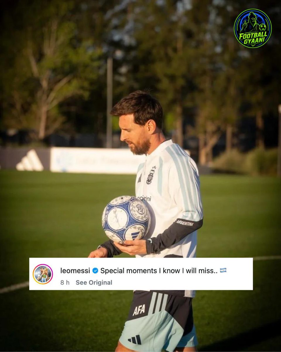 FootballGyaani's tweet photo. Messi’s recent Instagram post 🥹

#messi #lastdance #trending https://t.co/xPpH4fyWt6