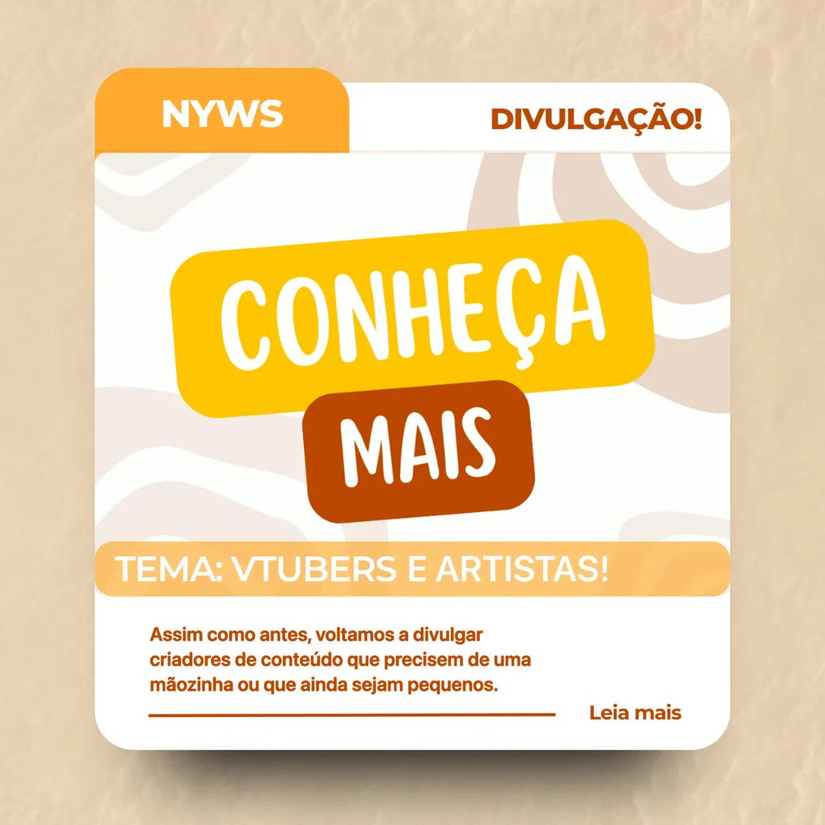 project_nyse's tweet photo. . . Quem é vivo sempre aparece, não é? Então, vamos voltar um pouquinho às raízes... O Nyws está de volta!

Nyws é uma forma de apresentar e divulgar diferentes pessoas e conteúdos, trazendo temas variados e dando espaço para criadores que talvez ainda sejam pouco conhecidos. https://t.co/XLfLj4CASV