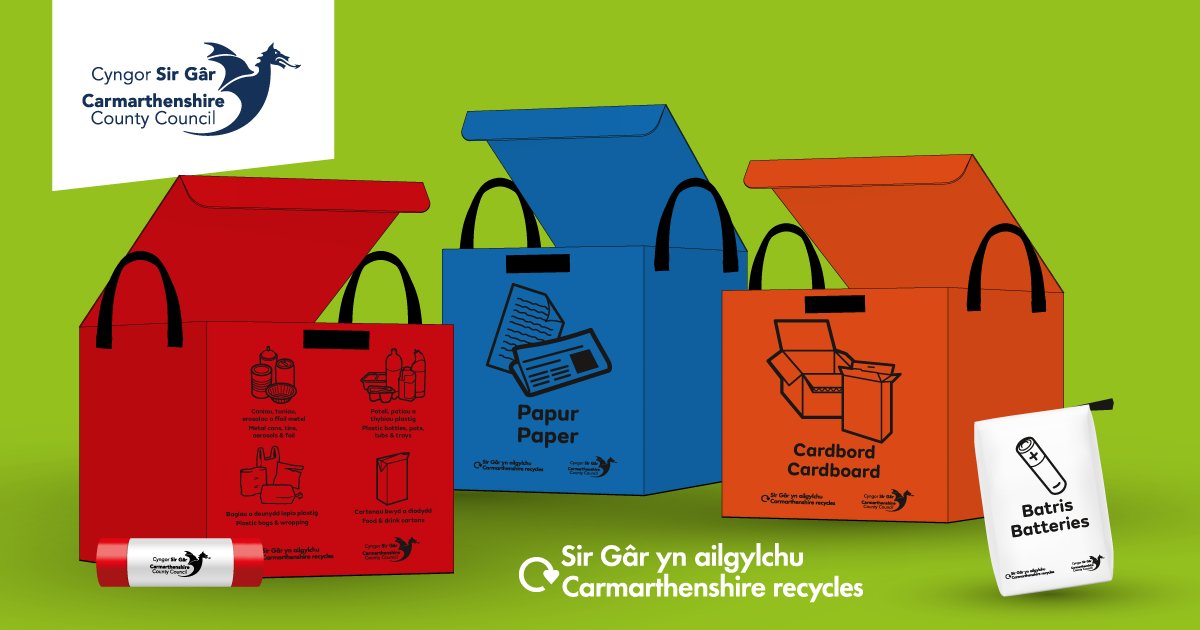 CarmsCouncil's tweet photo. 📢 ♻️ Bydd y gwasanaeth casgliadau Ailgylchu ar Wahân newydd yn dechrau o ddydd Llun, 2 Tachwedd 2026 ar gyfer y rhan fwyaf o gartrefi sy'n newid i'r gwasanaeth newydd yn y cam cyntaf.

Darllen rhagor: https://t.co/Yle14exjxo https://t.co/TjiqN7xqfN