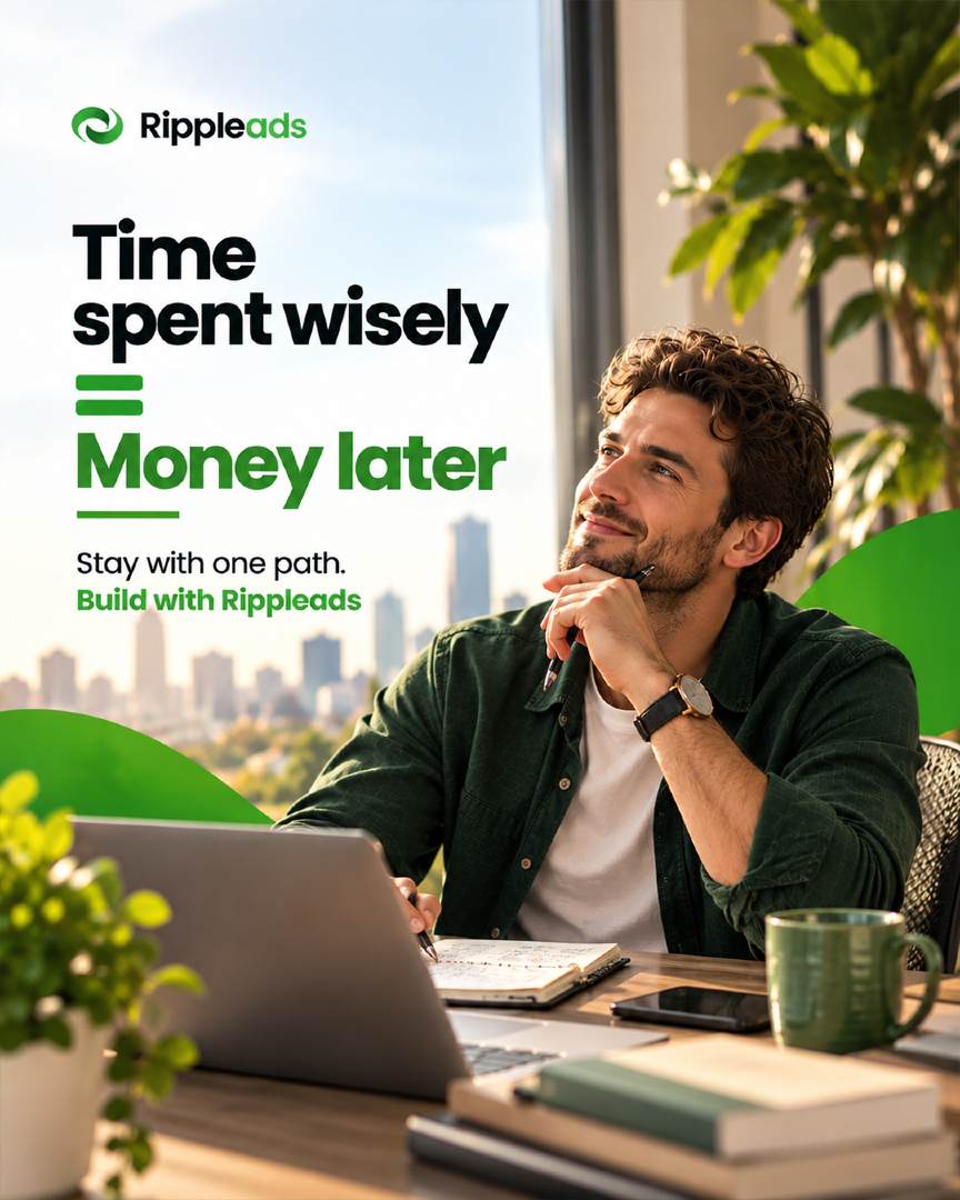 Rippleads1's tweet photo. Time is something everyone has, but not everyone uses it the same way.
Some people spend it.
Others invest it.

That difference shows up later, in results, income, and freedom.
👉 Are you spending time… or investing it?
#Rippleads #workwithtime #Smartmove https://t.co/BwBwxvZ722